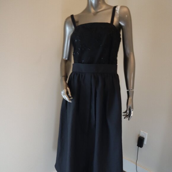 Brunello Cucinelli Black Dress Sleeveless Sequin Beaded Size Medium New Tag - Picture 8 of 11